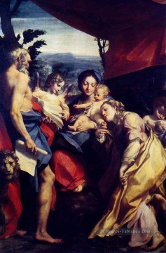  Anton Tableaux - Madone de St Jerome Renaissance maniérisme Antonio da Correggio